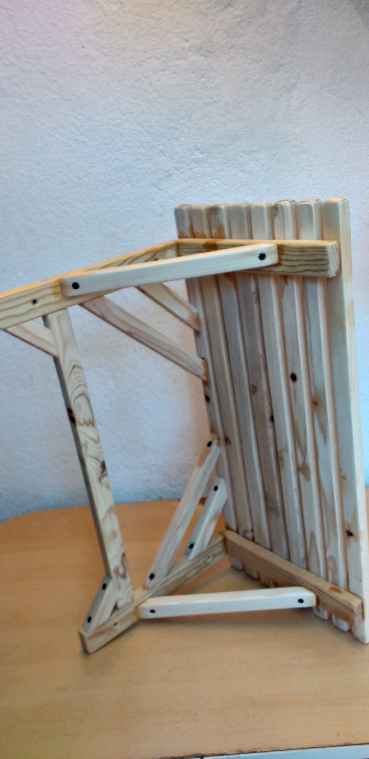 Ahşap Dekoratif Duvar rafı bibloluk - Görsel 10