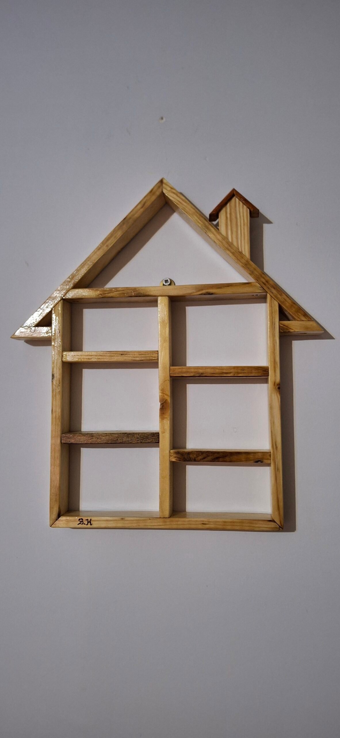 Ahşap Dekoratif Duvar rafı bibloluk - Görsel 2