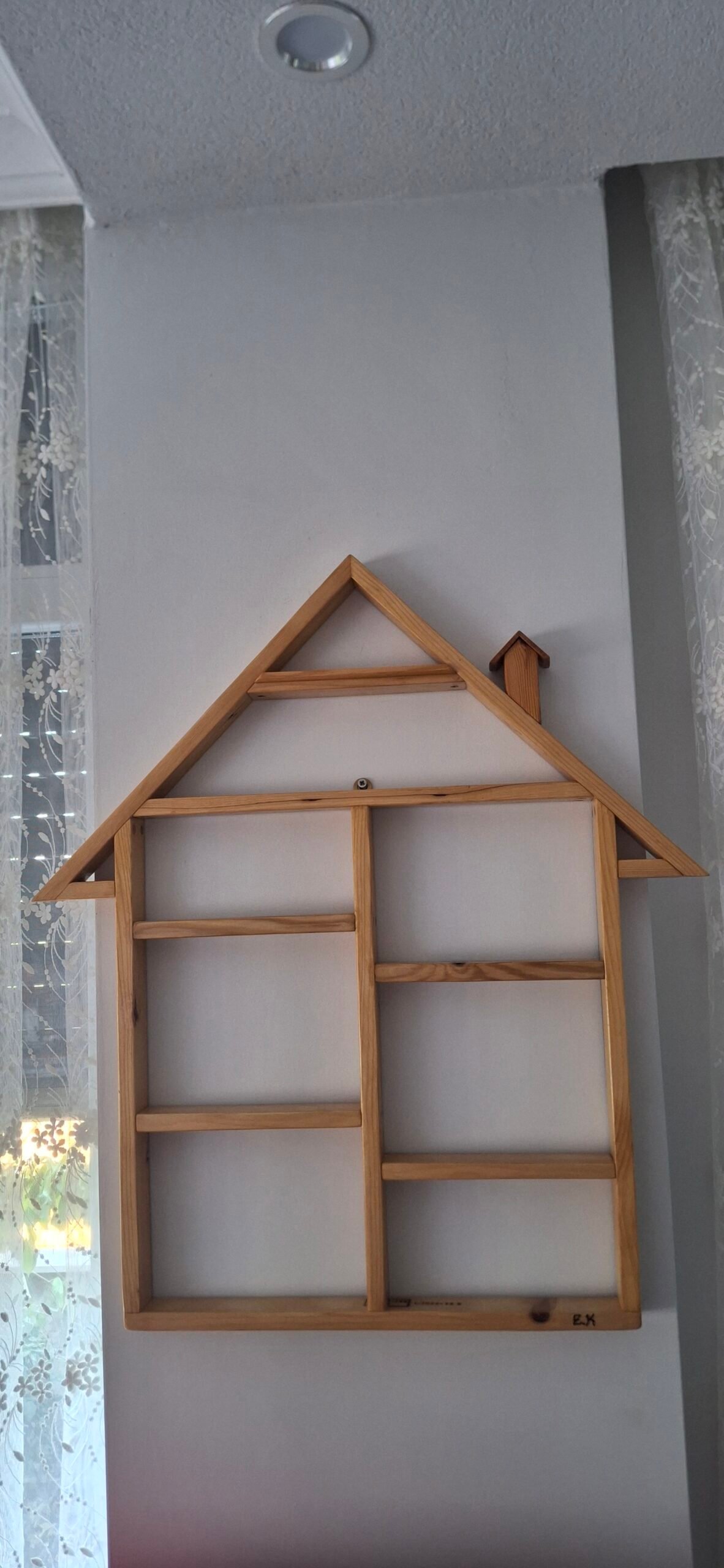 Ahşap Dekoratif Duvar rafı bibloluk - Görsel 3