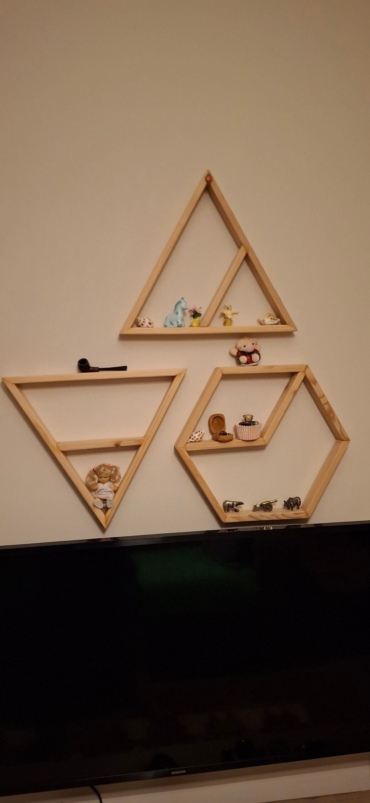 Ahşap Dekoratif Duvar rafı bibloluk - Görsel 5