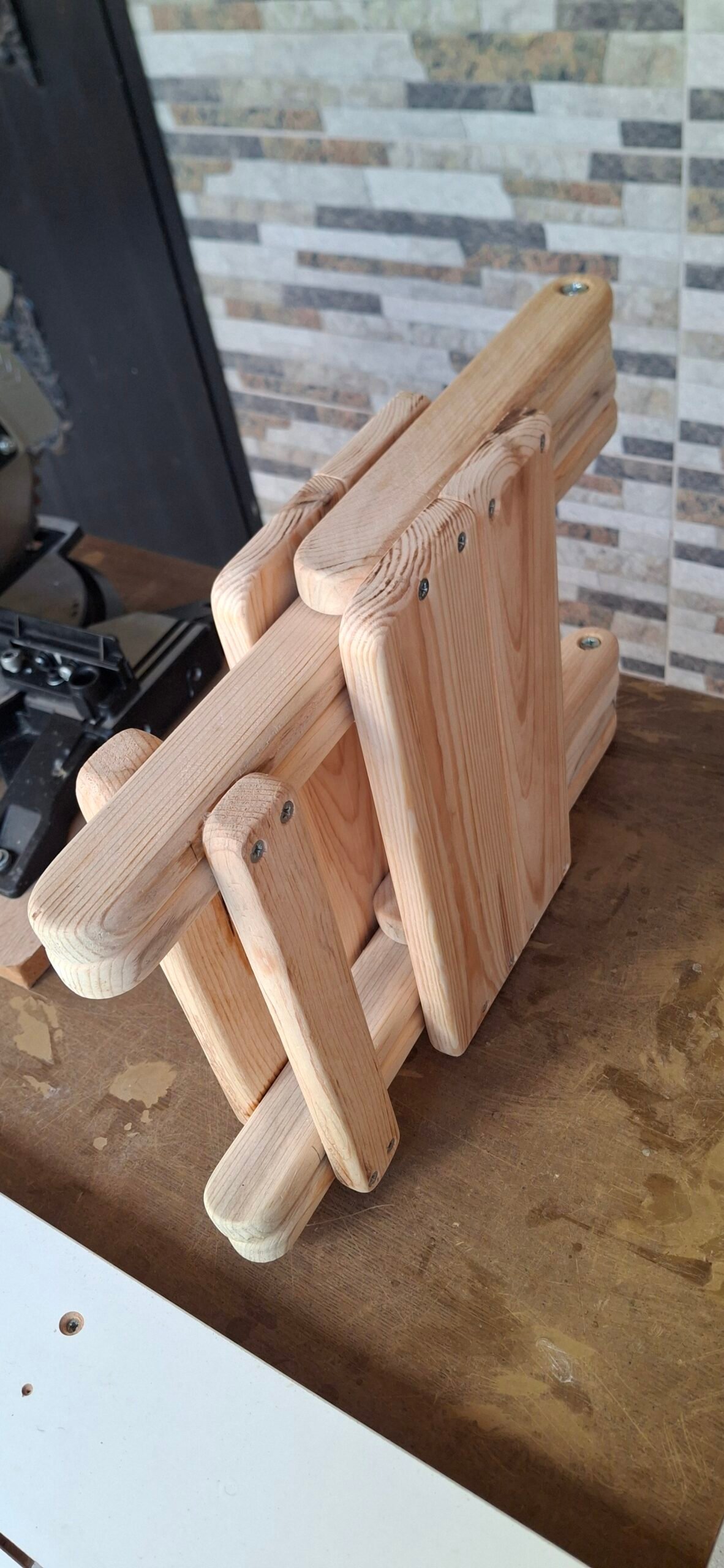 Katlanır ahşap tabure - Görsel 9