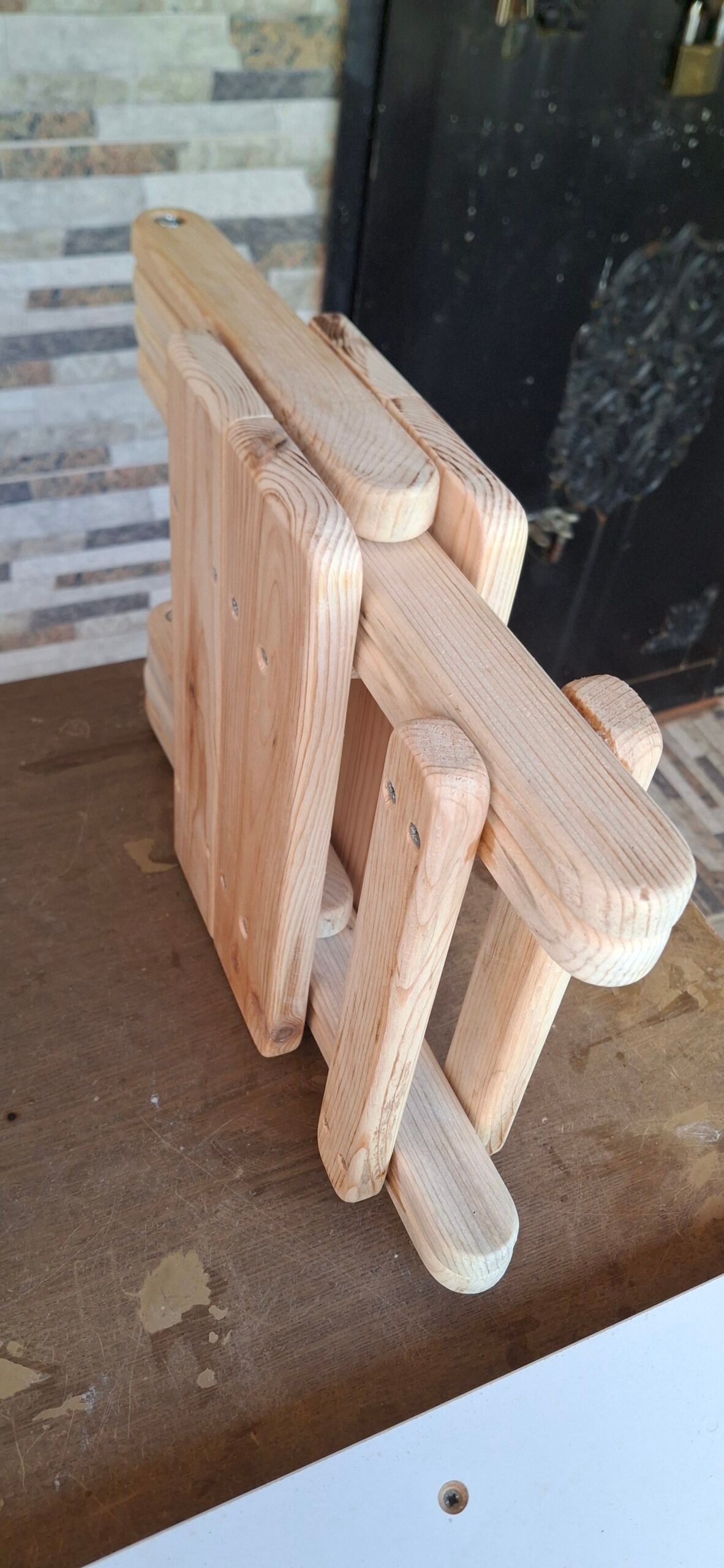 Katlanır ahşap tabure - Görsel 4