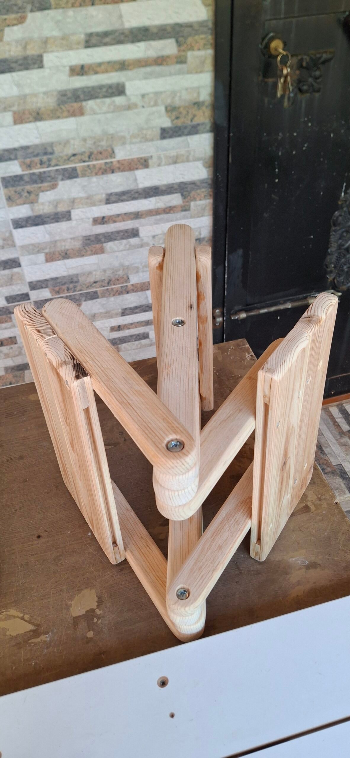 Katlanır ahşap tabure - Görsel 12