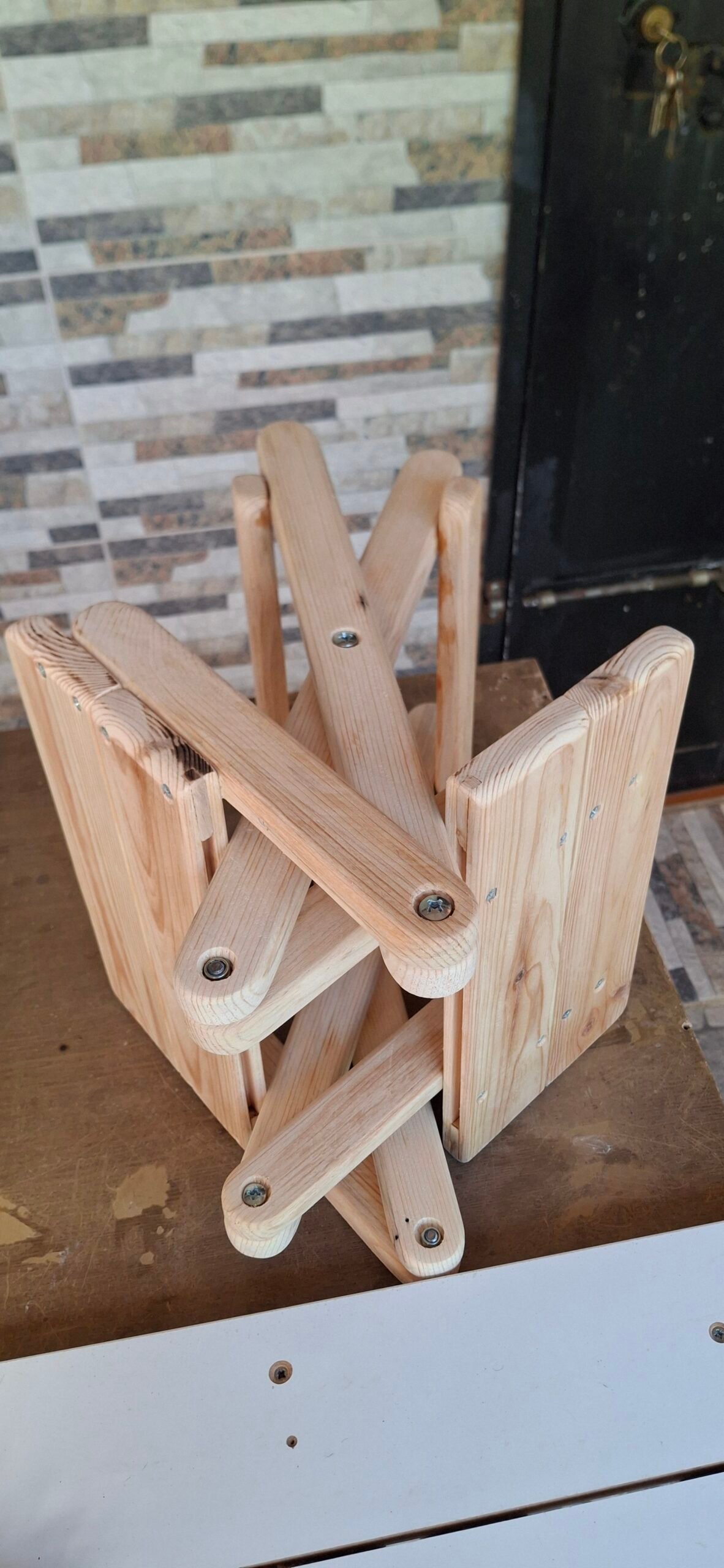 Katlanır ahşap tabure - Görsel 13