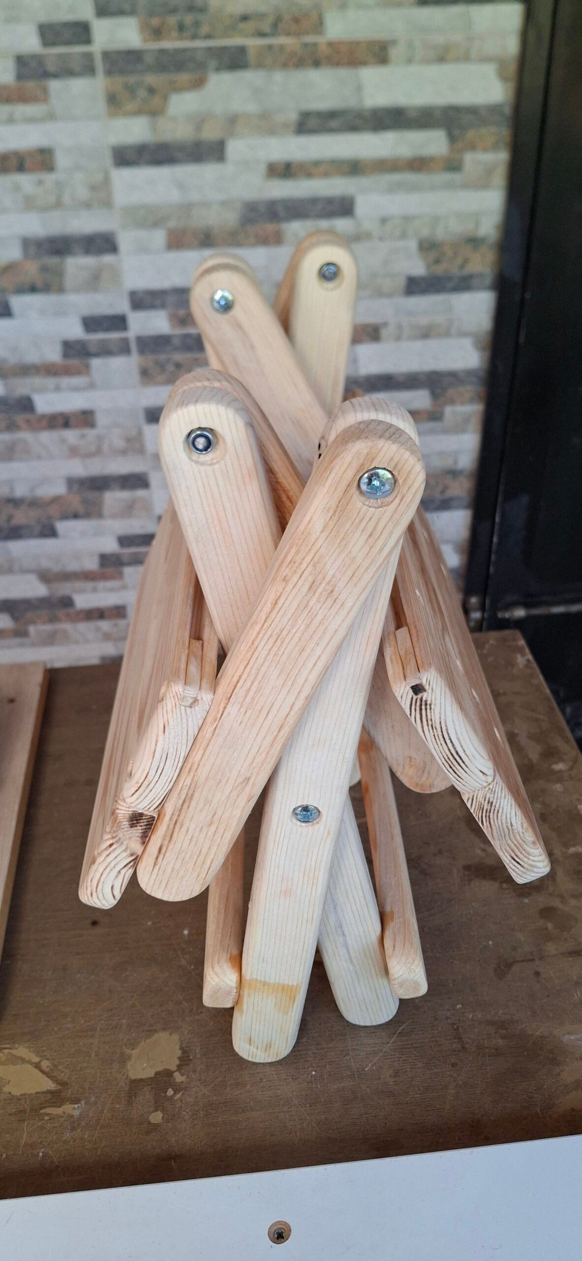 Katlanır ahşap tabure - Görsel 18